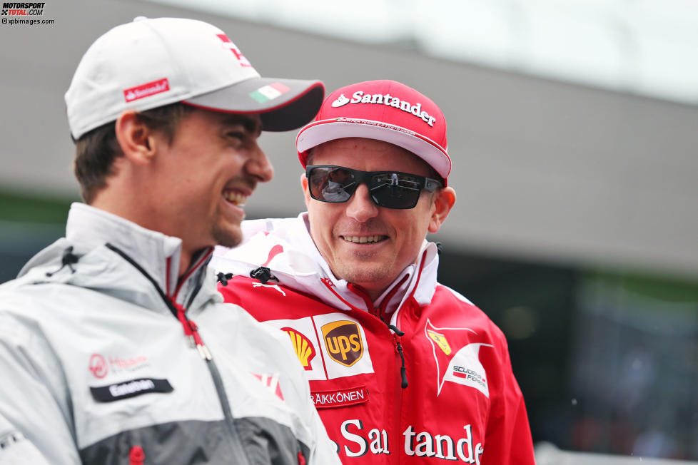 Esteban Gutierrez (Haas) und Kimi Räikkönen (Ferrari) 