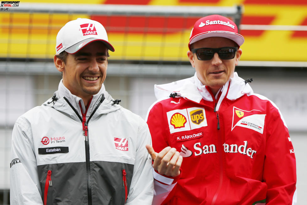 Esteban Gutierrez (Haas) und Kimi Räikkönen (Ferrari) 