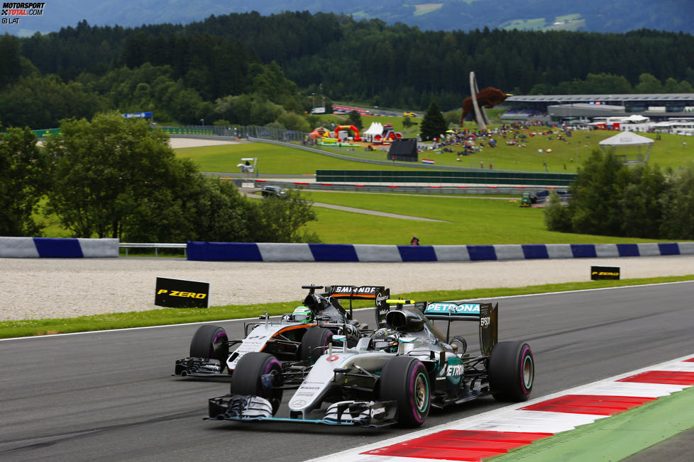 Nico Rosberg (Mercedes) und Nico Hülkenberg (Force India) 