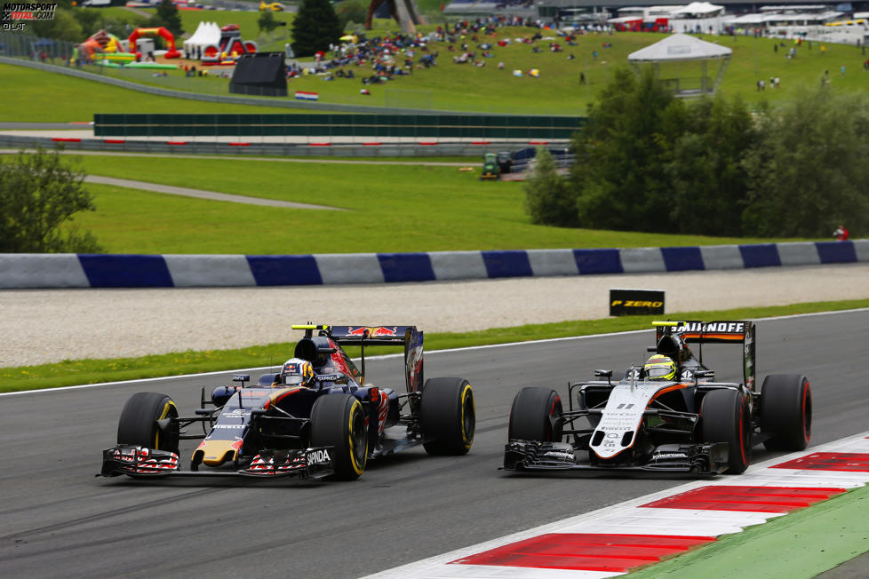 Carlos Sainz (Toro Rosso) und Sergio Perez (Force India) 
