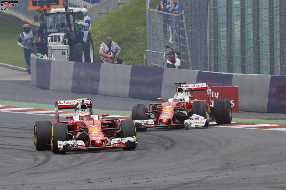 Kimi Räikkönen (Ferrari) und Sebastian Vettel (Ferrari) 