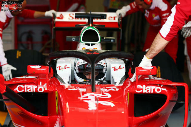Ferrari testete den Halo in mehreren Trainings der aktuellen Formel-1-Saison Ferrari testete den Halo in mehreren Trainings der aktuellen Formel-1-Saison