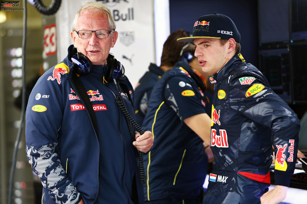 Helmut Marko und Max Verstappen (Red Bull) 
