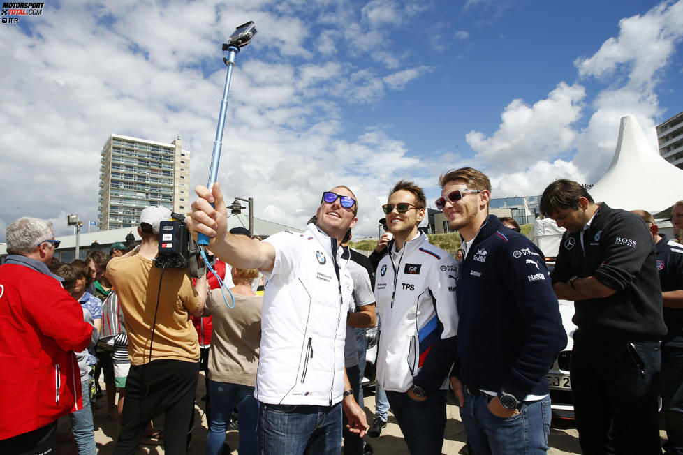 Maxime Martin (RBM-BMW), Tom Blomqvist (RBM-BMW) und Marco Wittmann (RMG-BMW) 