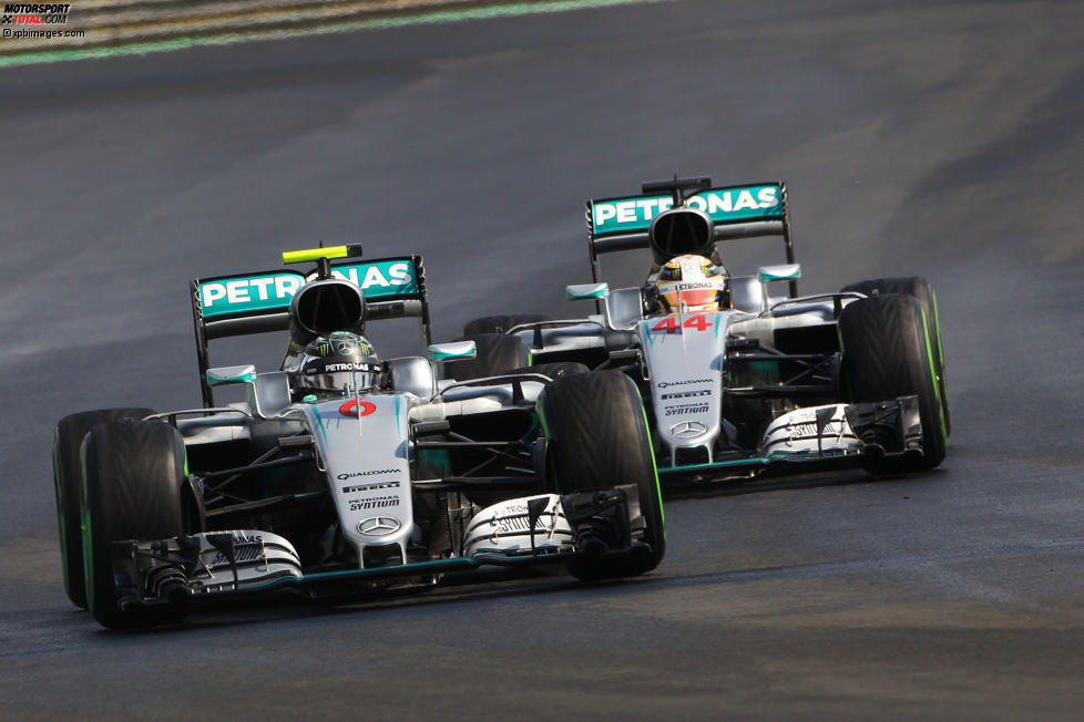 Nico Rosberg (Mercedes) und Lewis Hamilton (Mercedes) 