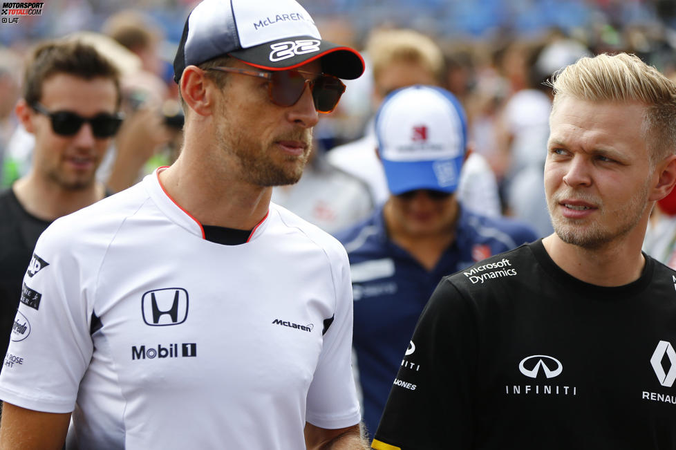 Jenson Button (McLaren) und Kevin Magnussen (Renault) 