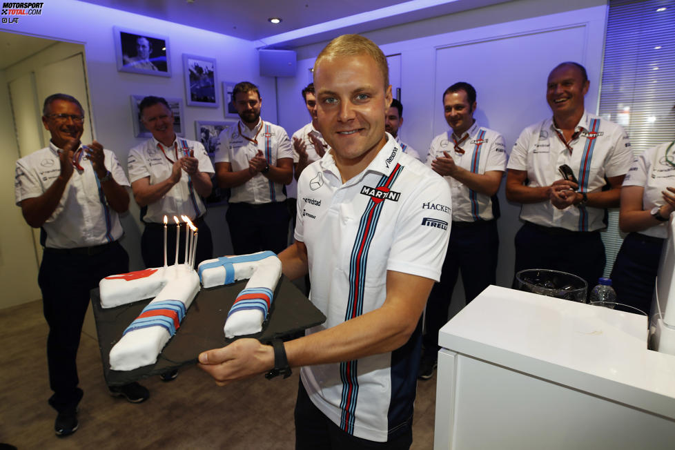 Valtteri Bottas (Williams) feiert seinen 27. Geburtstag