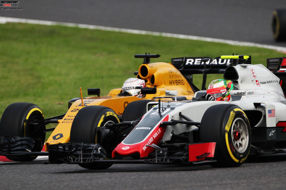 Esteban Gutierrez (Haas) und Kevin Magnussen (Renault) 