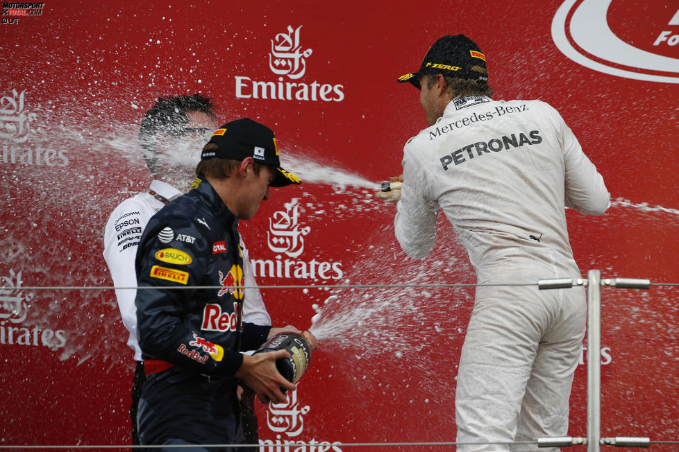 Max Verstappen (Red Bull) und Nico Rosberg (Mercedes) 
