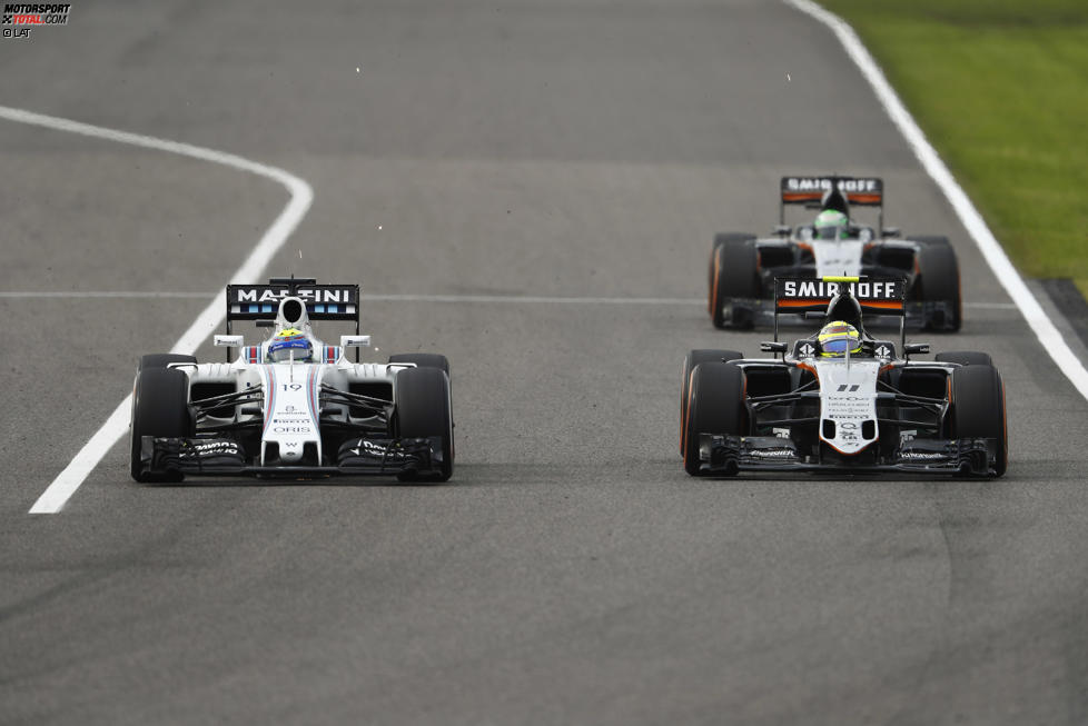 Felipe Massa (Williams) und Sergio Perez (Force India) 
