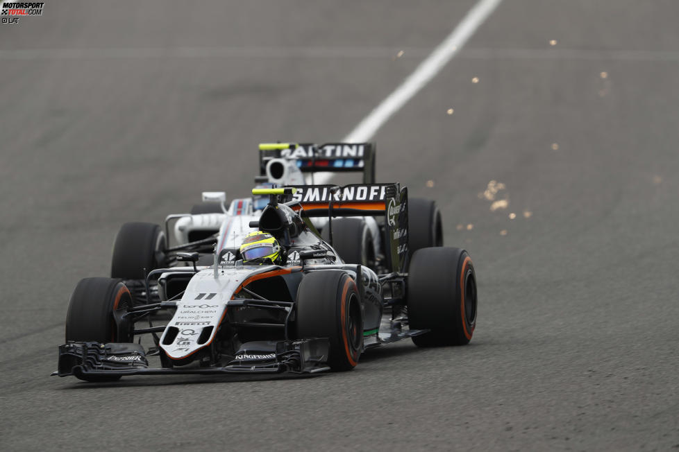 Sergio Perez (Force India) und Felipe Massa (Williams) 