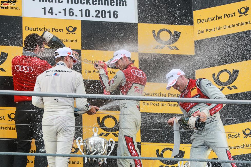 Miguel Molina (Abt-Audi), Marco Wittmann (RMG-BMW) und Edoardo Mortara (Abt-Audi-Sportsline) 