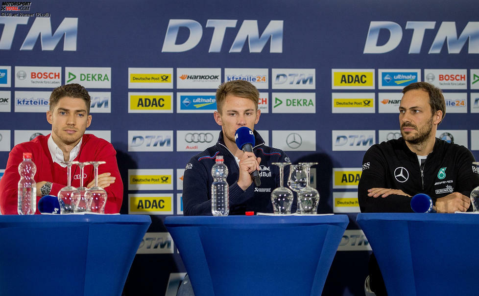 Edoardo Mortara (Abt-Audi-Sportsline), Gary Paffett (ART-Mercedes) und Marco Wittmann (RMG-BMW) 