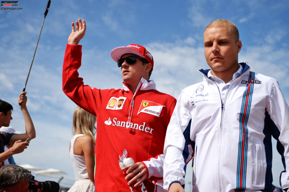 Valtteri Bottas (Williams) und Kimi Räikkönen (Ferrari) 