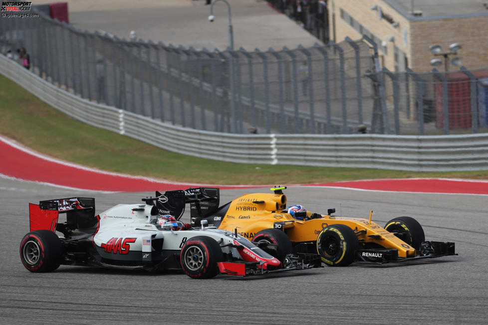 Romain Grosjean (Haas) und Jolyon Palmer (Renault) 