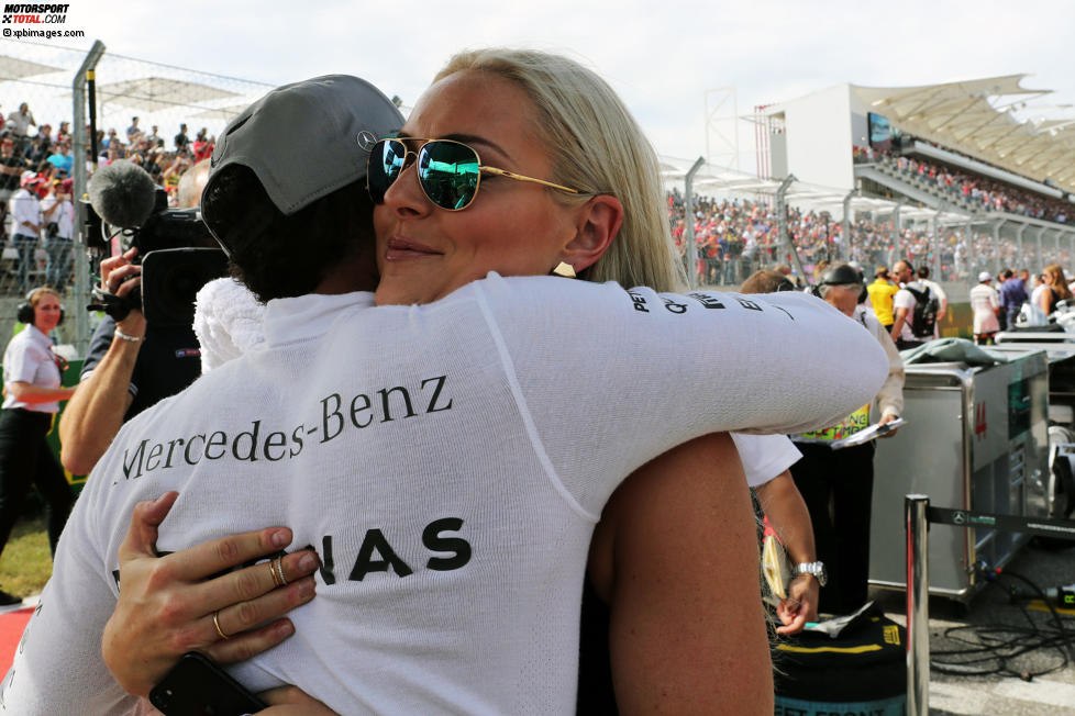 Lewis Hamilton (Mercedes) mit Lindsey Vonn