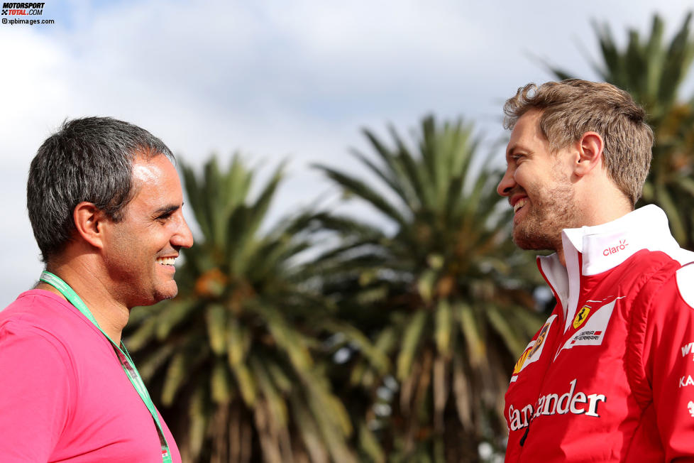 Juan Pablo Montoya und Sebastian Vettel (Ferrari) 