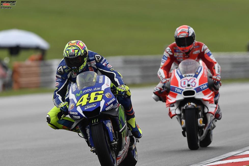 Valentino Rossi vor Andrea Dovizioso 