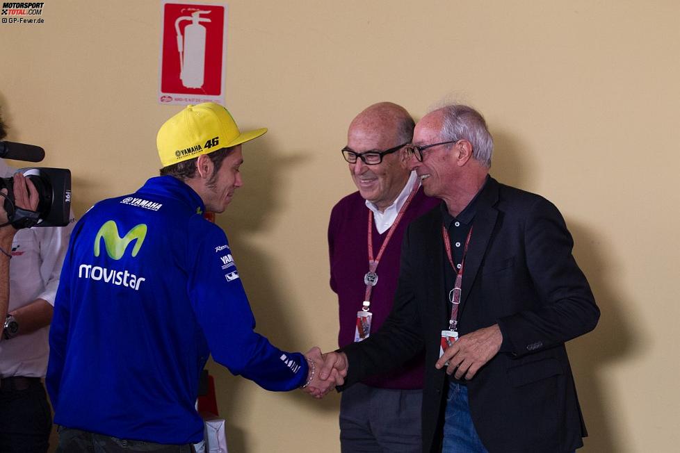 Valentino Rossi, Carmelo Ezpeleta und Vito Ippolito