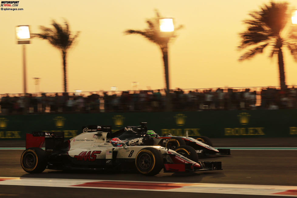 Romain Grosjean (Haas) und Nico Hülkenberg (Force India) 