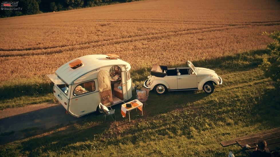 Dream Team: VW Käfer 1.500 Cabrio &amp; Wohnwagen