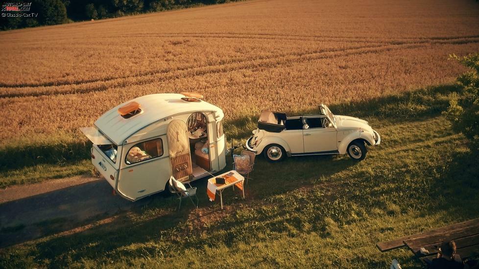 Dream Team: VW Käfer 1.500 Cabrio &amp; Wohnwagen