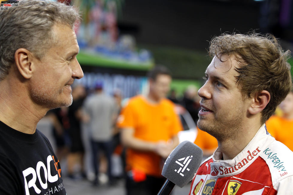 David Coulthard und Sebastian Vettel (Ferrari) 