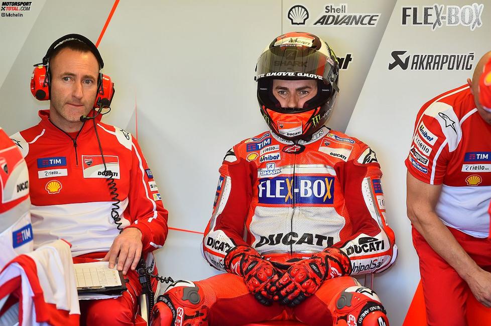 Cristian Gabbarini und Jorge Lorenzo (Ducati)