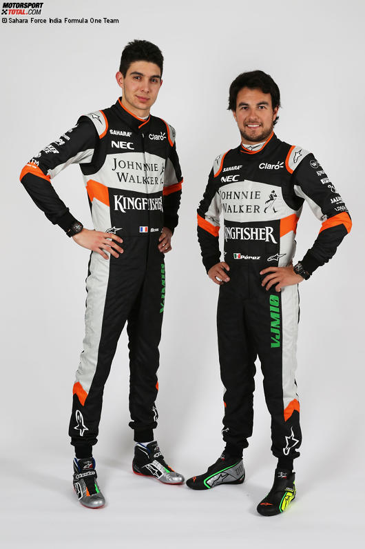 Esteban Ocon (Force India) und Sergio Perez (Force India) 
