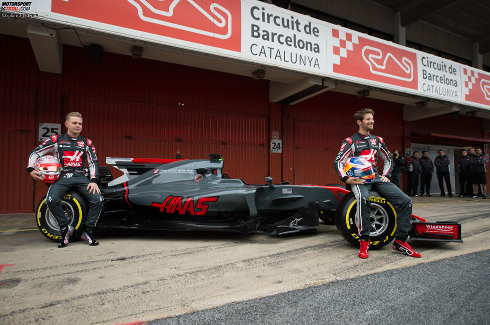 Kevin Magnussen (Haas) und Romain Grosjean (Haas) 