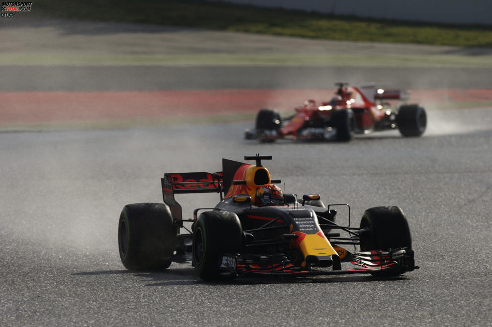 Max Verstappen (Red Bull) und Kimi Räikkönen (Ferrari) 