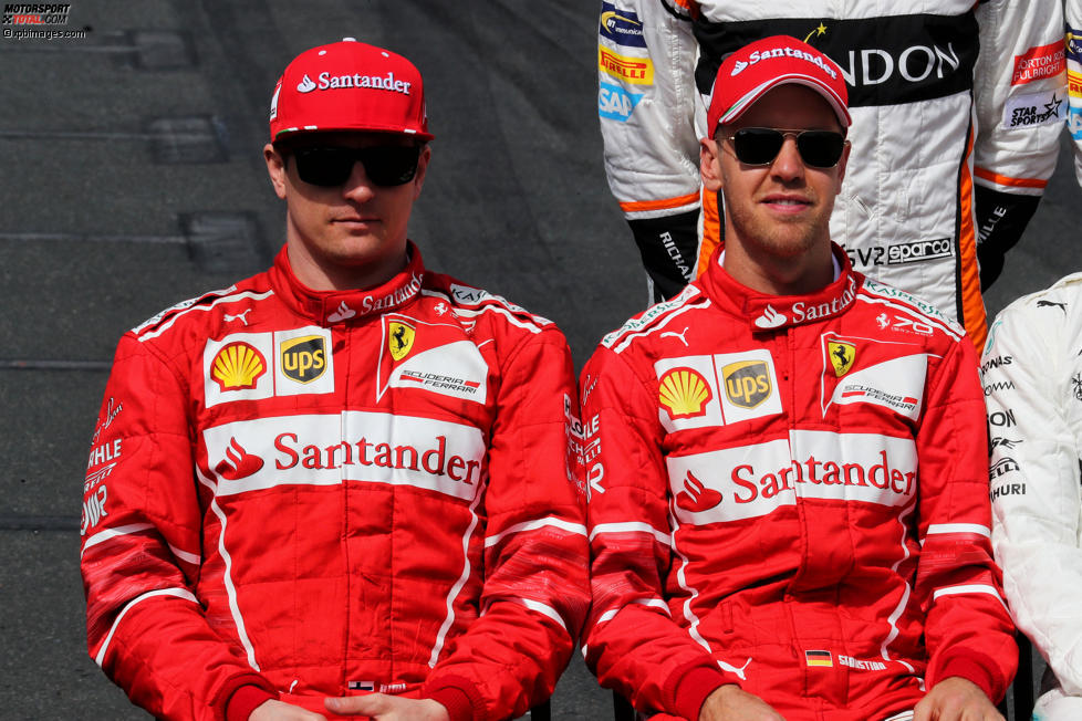 Sebastian Vettel (Ferrari) und Kimi Räikkönen (Ferrari) 