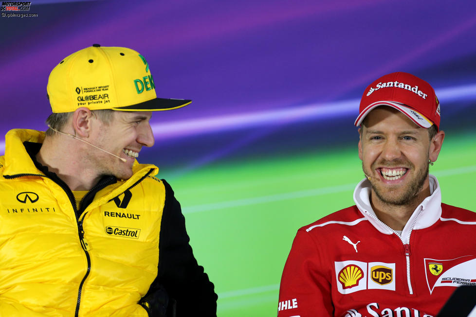 Sebastian Vettel (Ferrari) und Nico Hülkenberg (Renault) 