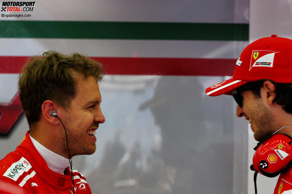 Sebastian Vettel (Ferrari) und Antonio Giovinazzi (Sauber) 