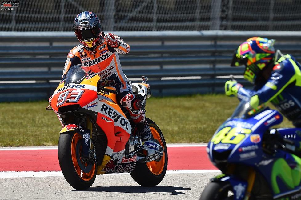 Marc Marquez und  Valentino Rossi 