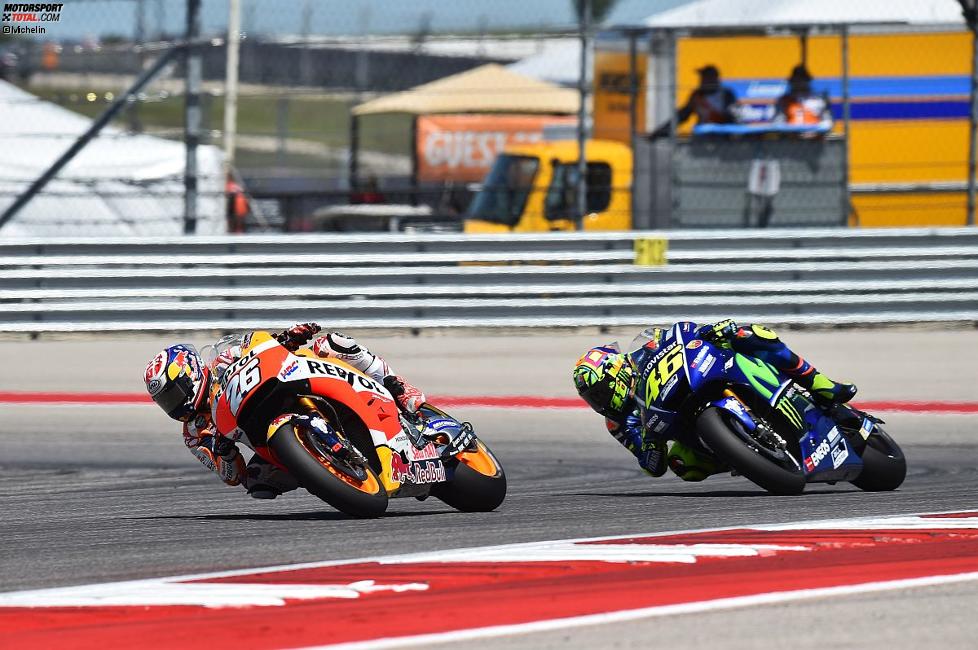 Daniel Pedrosa vor Valentino Rossi 