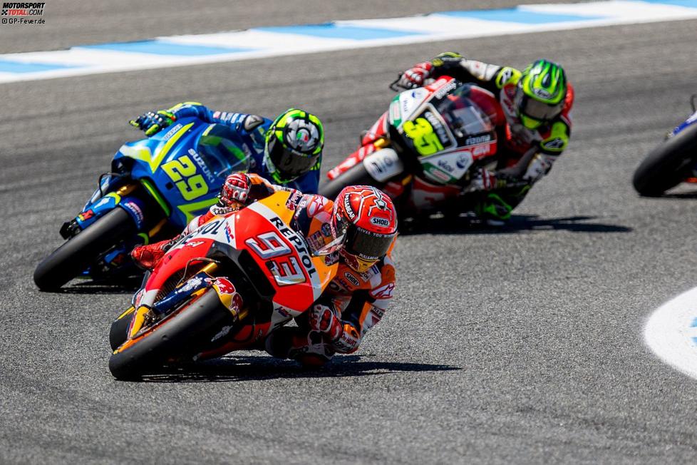 Marc Marquez vor Andrea Iannone 