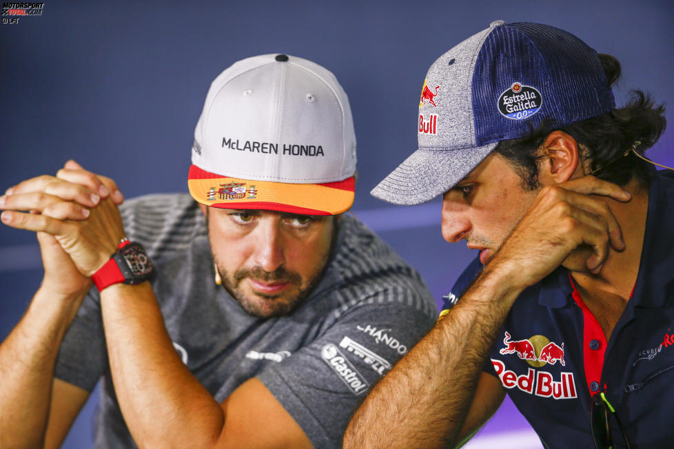 Fernando Alonso (McLaren) und Carlos Sainz (Toro Rosso) 