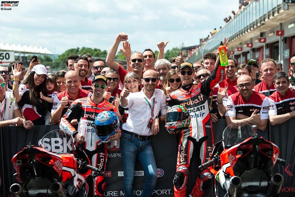 Marco Melandri, Claudio Domenicali und  Chaz Davies