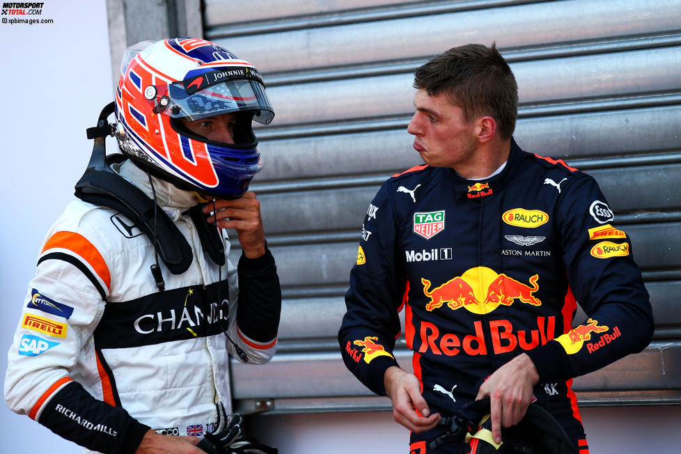 Jenson Button (McLaren) und Max Verstappen (Red Bull) 