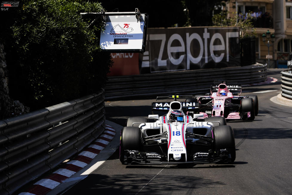 Lance Stroll (Williams) und Sergio Perez (Force India) 