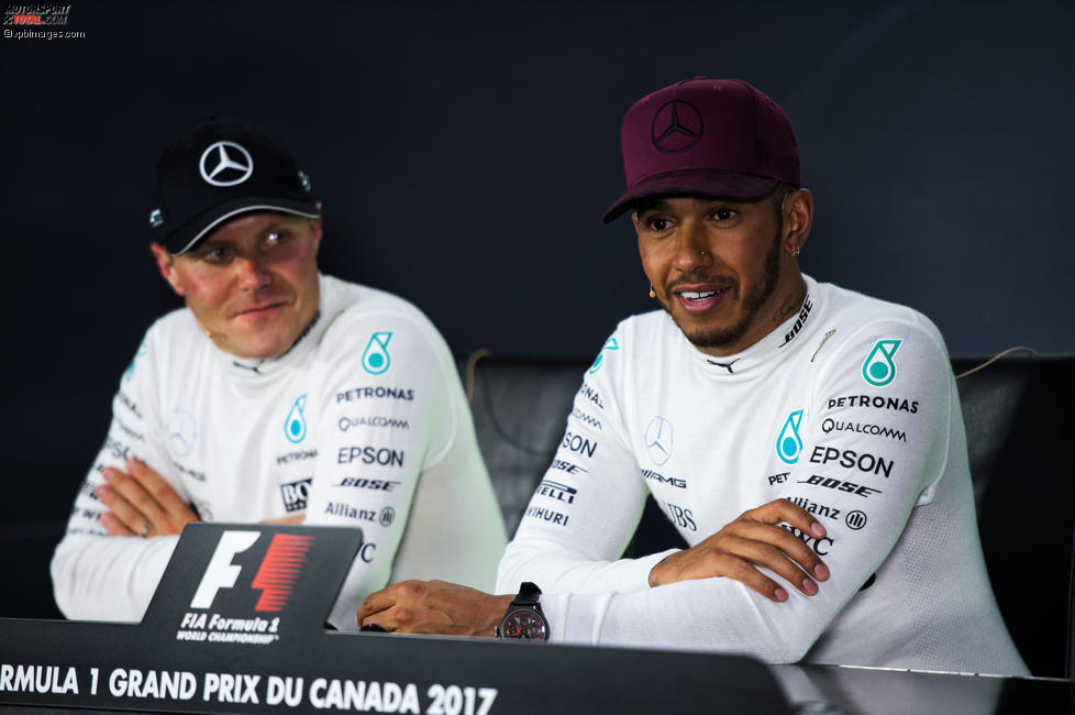 Valtteri Bottas (Mercedes) und Lewis Hamilton (Mercedes) 