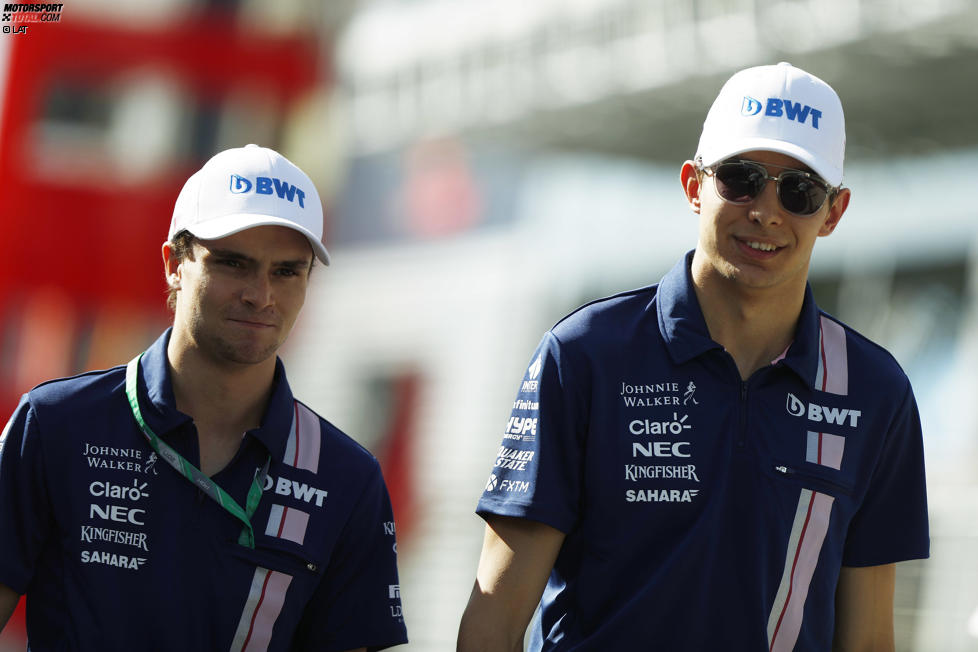Esteban Ocon (Force India) und Lucas Auer 