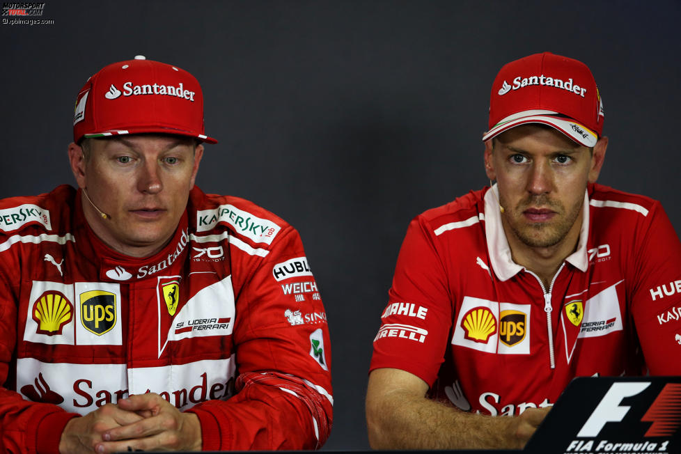 Sebastian Vettel (Ferrari) und Kimi Räikkönen (Ferrari) 