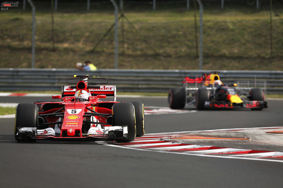 Sebastian Vettel (Ferrari) und Pierre Gasly 