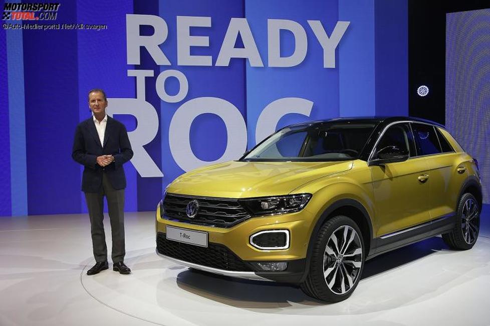 VW-Pkw-Vorstandsvorsitzender Dr. Herbert Diess stellt den Volskwagen T-Roc 2017 vor 
