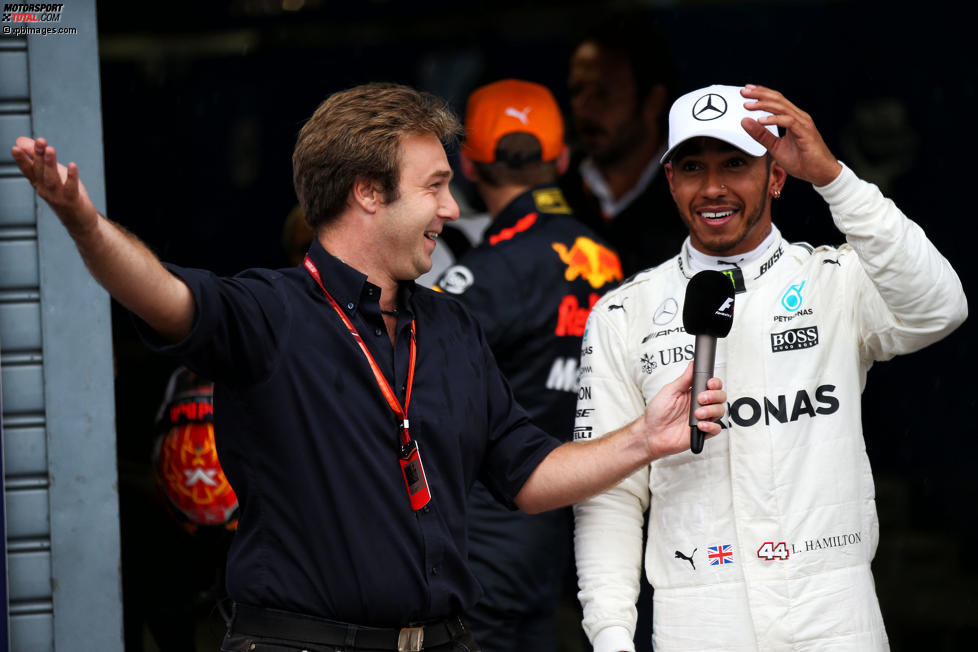 Davide Valsecchi und Lewis Hamilton (Mercedes) 