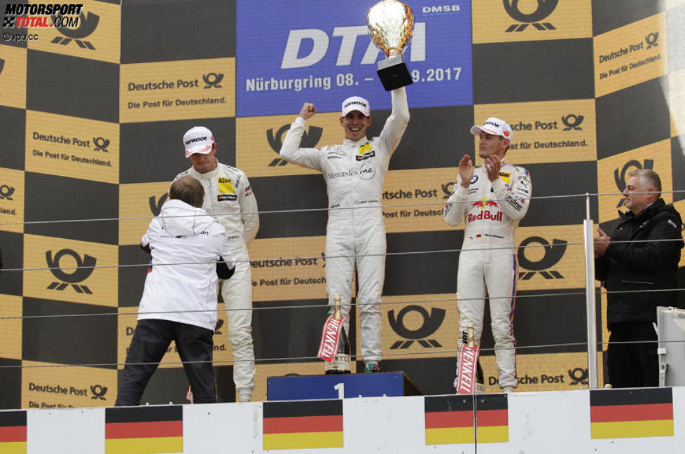 Paul di Resta (HWA-Mercedes 2), Robert Wickens (HWA-Mercedes) und Marco Wittmann (RMG-BMW) 