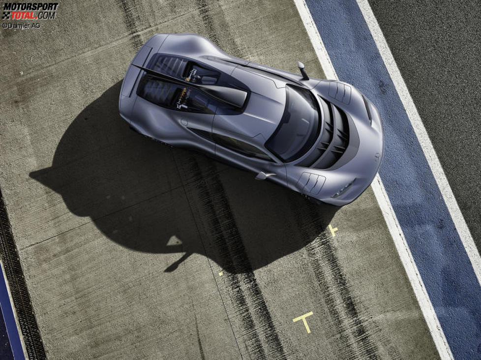 Showcar Mercedes-AMG Project ONE, zweisitziger Supersportwagen-mit modernster und effizientester Formel 1-Hybrid-Technologie, High Performance Plug-in Hybrid Antriebsstrang mit 1,6-Liter-V6-Turbobenzinmotor und vier Elektromotoren