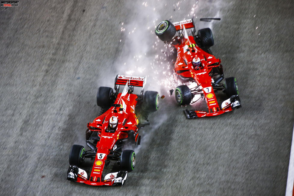 Sebastian Vettel (Ferrari) und Kimi Räikkönen (Ferrari) 